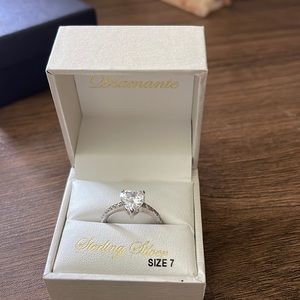 Stirring silver ring size 7